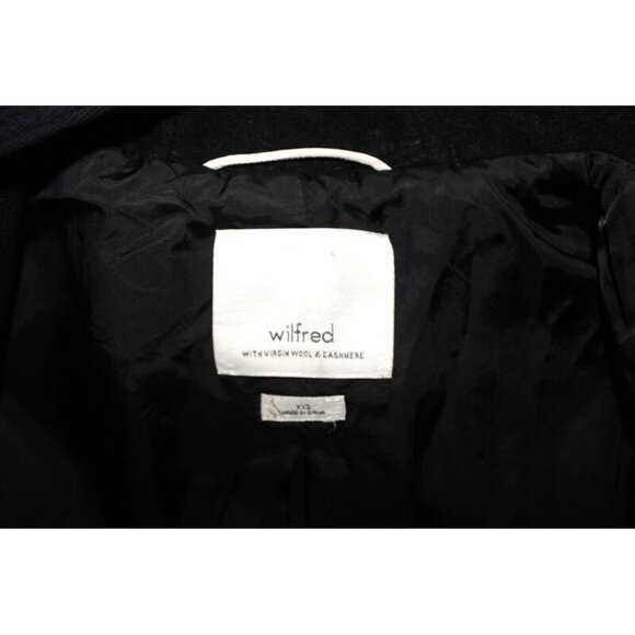 ARITZIA Wilfred Belted/Hooded Borda Coat with Wool & Cashmere, Black - Size XXS - Picture 10 of 16